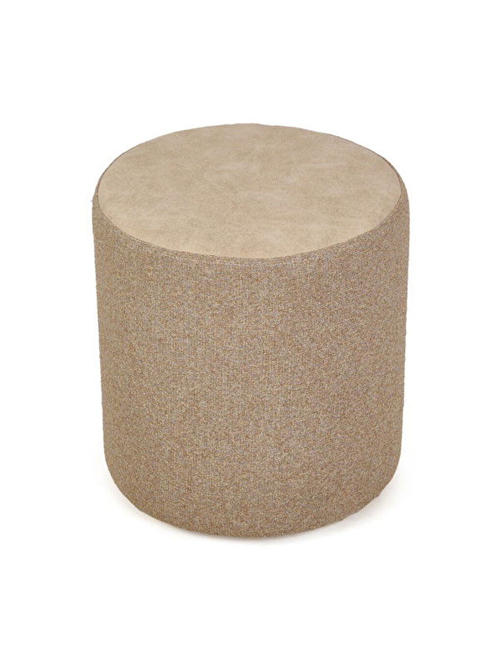 Ekru Milan Puf - Krem - 42x40x40 cm-2