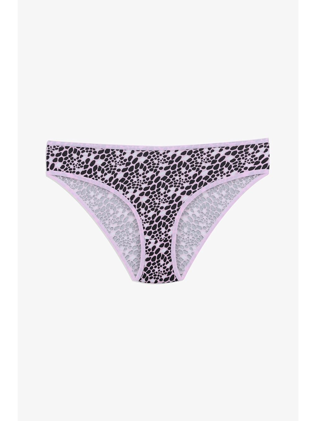 Pembe Kadın 7'li Desenli Pamuklu Elastanlı Külot-1