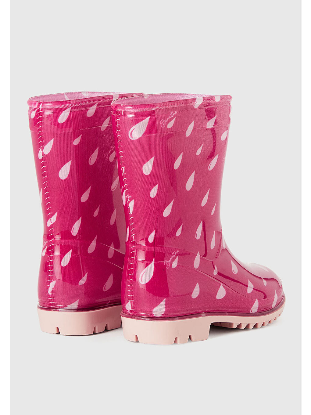 Erkek Çocuk Kırmızı Yağmur Baskılı Kauçuk Yağmur Çizmesi-1