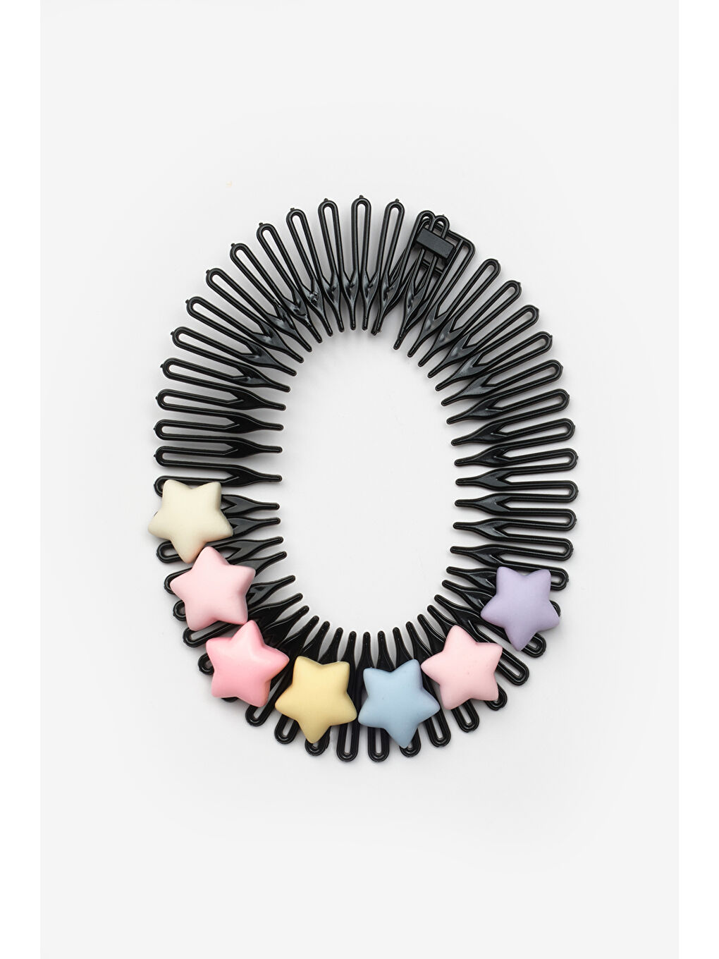 Karışık Çok Renkli Yıldız Figürlü Kız Çocuk Zigzag Saç Bandı