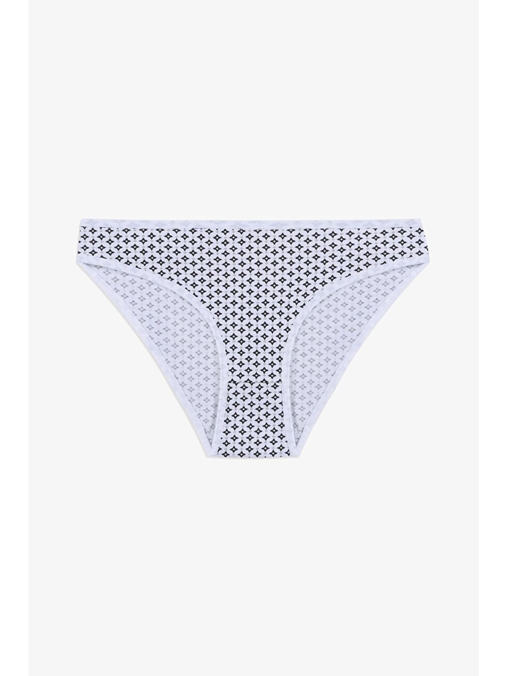 Siyah Kadın 7'li Desenli Pamuklu Elastanlı Külot-6