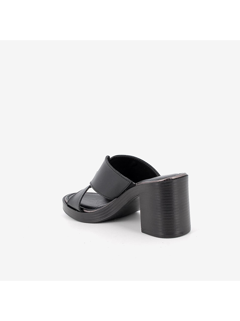 Siyah Kadın Terlik 1194200 Dfb 11942 With Hell Black-2