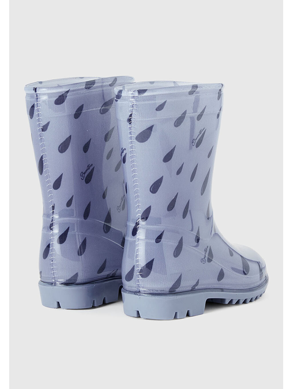 Erkek Çocuk Mavi Yağmur Baskılı Kauçuk Yağmur Çizmesi-1