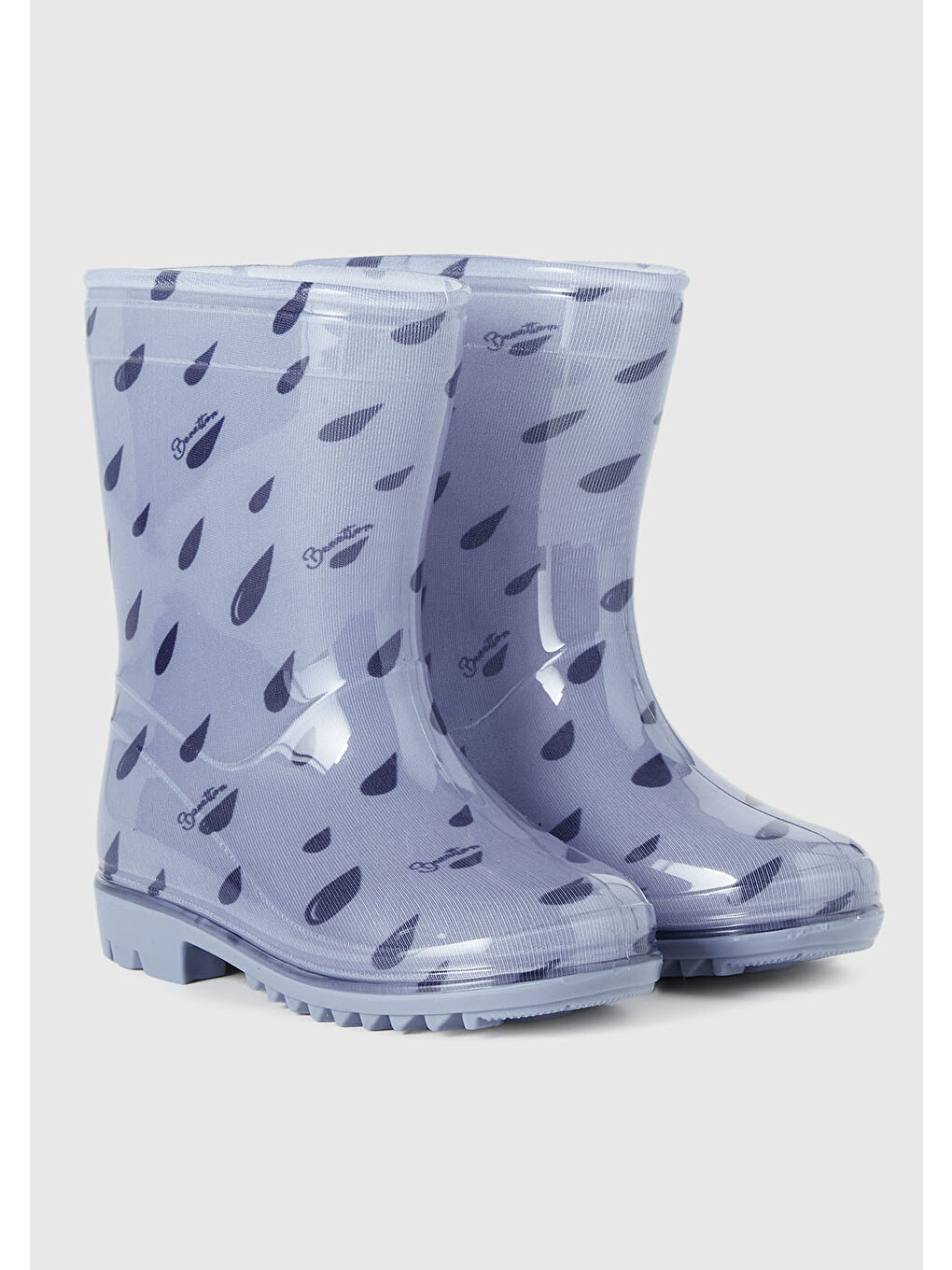 Erkek Çocuk Mavi Yağmur Baskılı Kauçuk Yağmur Çizmesi-2
