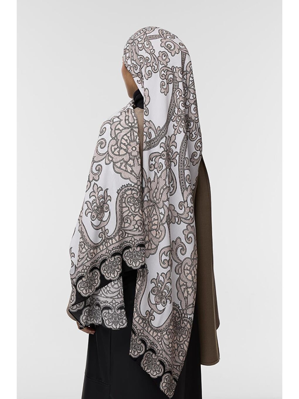 Bej Deluxe Şal Beena Desenli-6