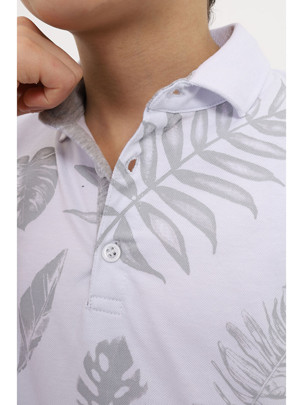 Beyaz Erkek Çocuk Baskılı Tişört-4