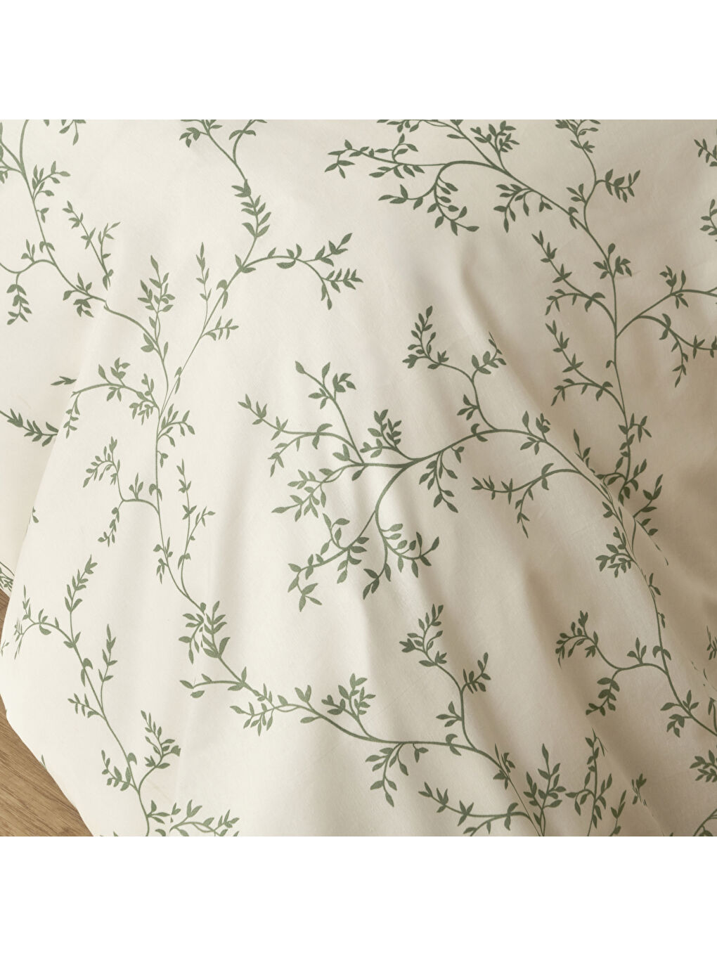 Lauren Pamuklu Çift Kişilik Nevresim Seti Yeşil (200x220 cm)-3