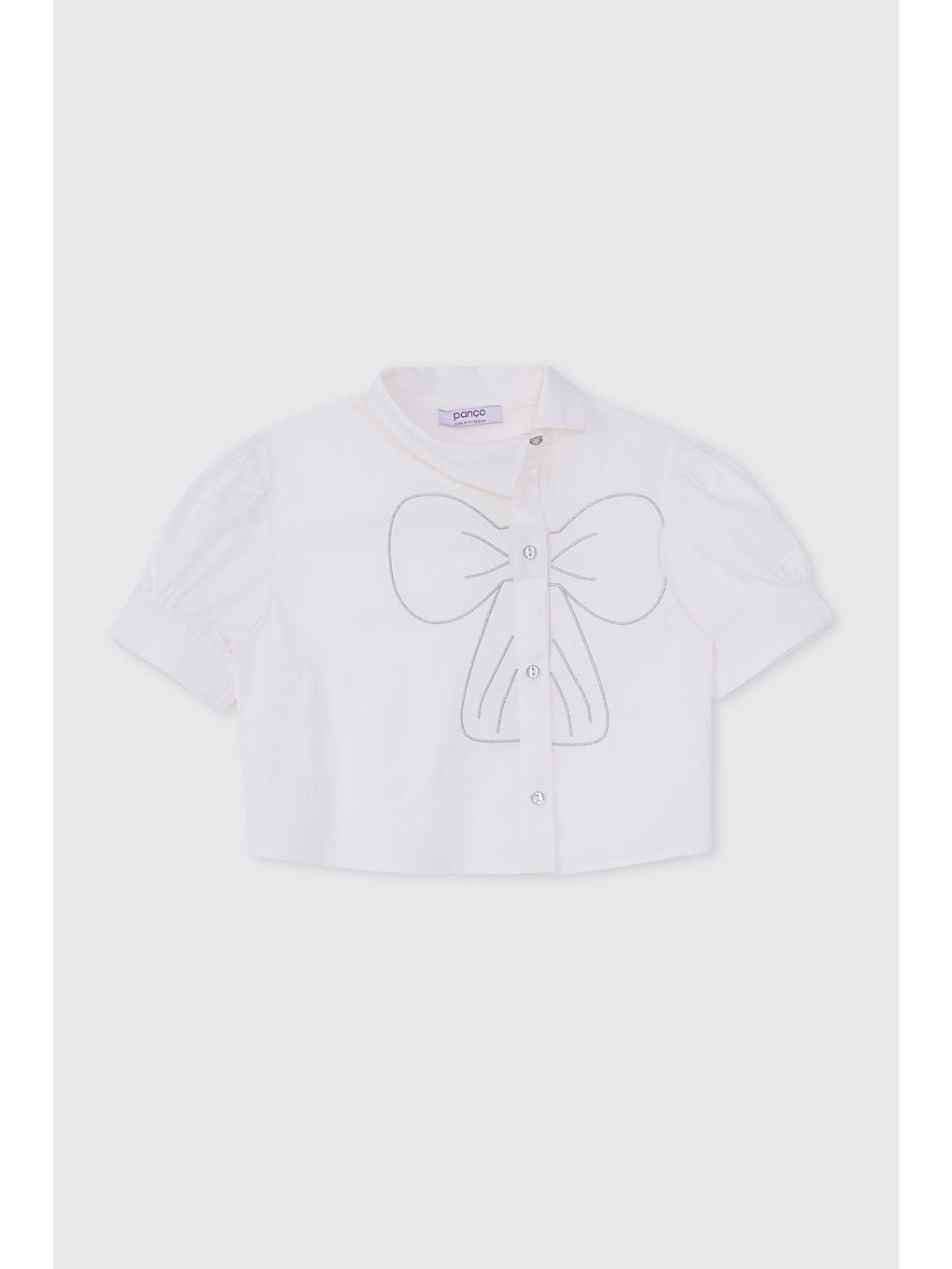 Pembe Kız Çocuk Fiyonk Detaylı Pudra Gömlek