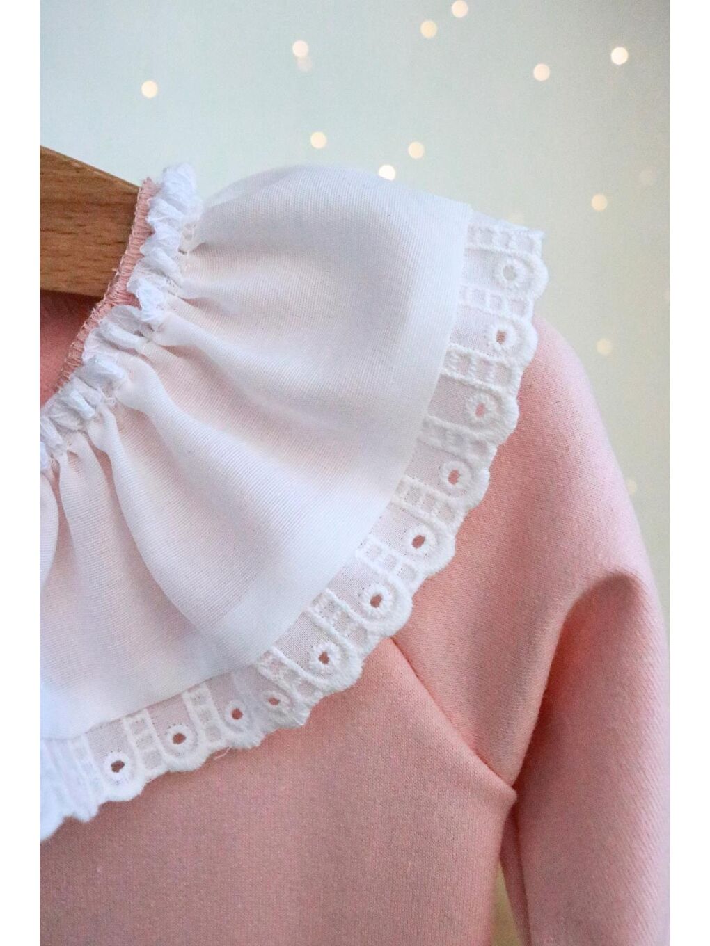 Pembe Kız Bebek Fisto Detay Uzun Kollu Çıtçıtlı Yakalı Tulum-4