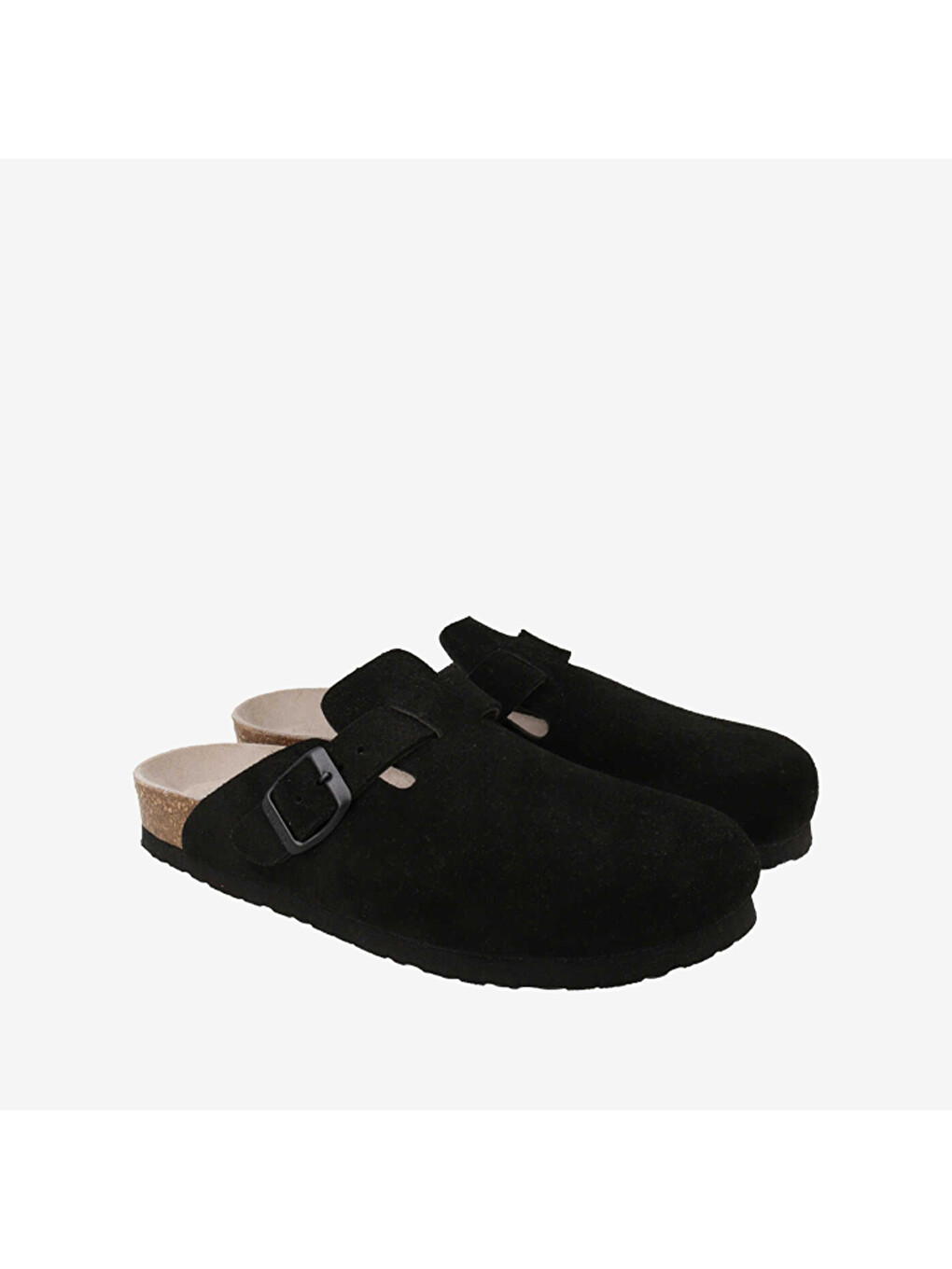 Siyah Erkek Terlik G106582 Rıva Velour Black-1