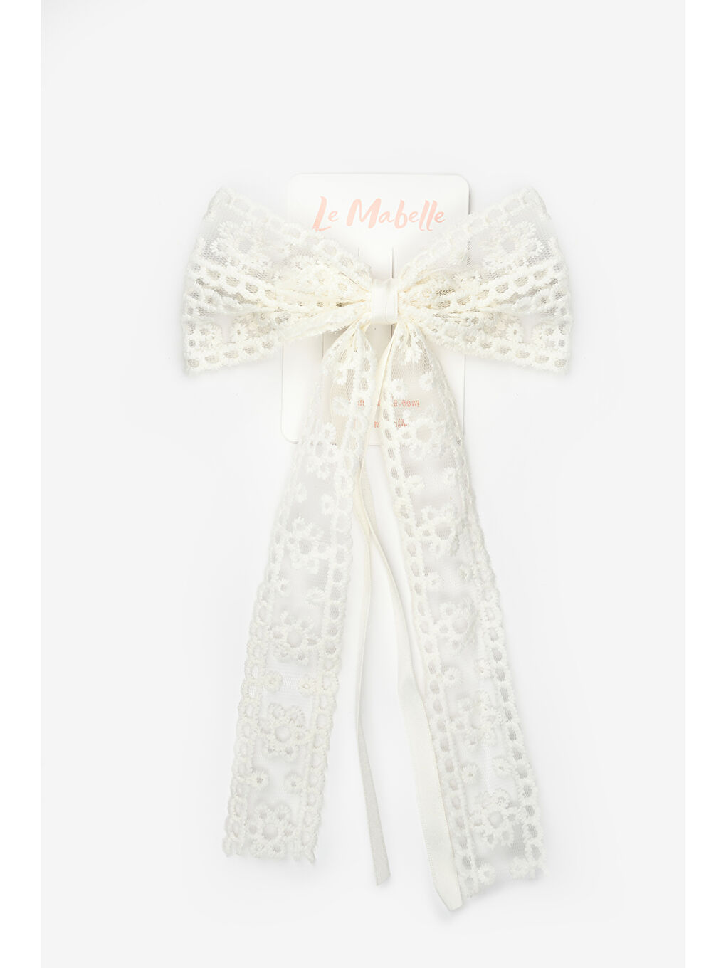 Ekru Zincir Çiçek Desenli Kız Çocuk Otomatik Toka