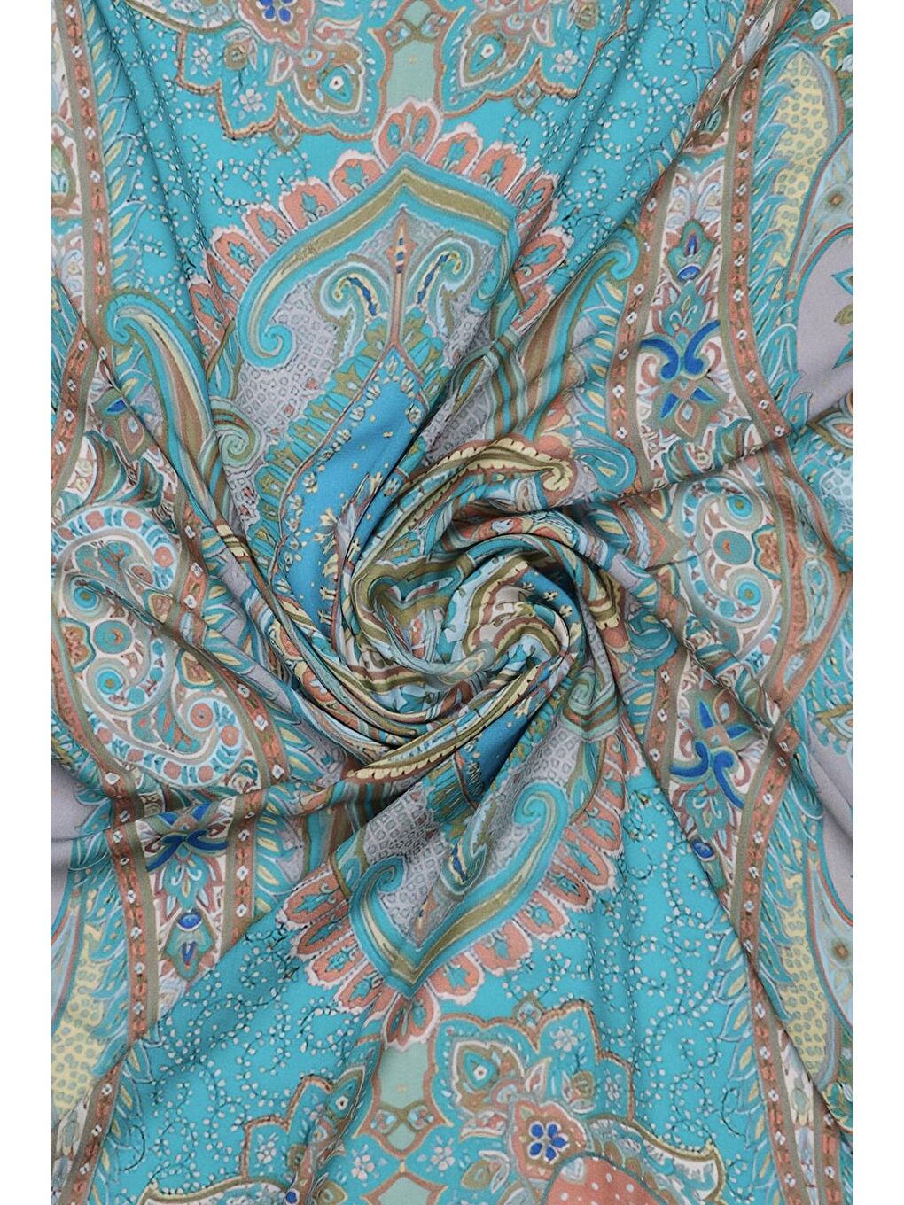 Turkuaz Deluxe Şal Minal Desenli-8