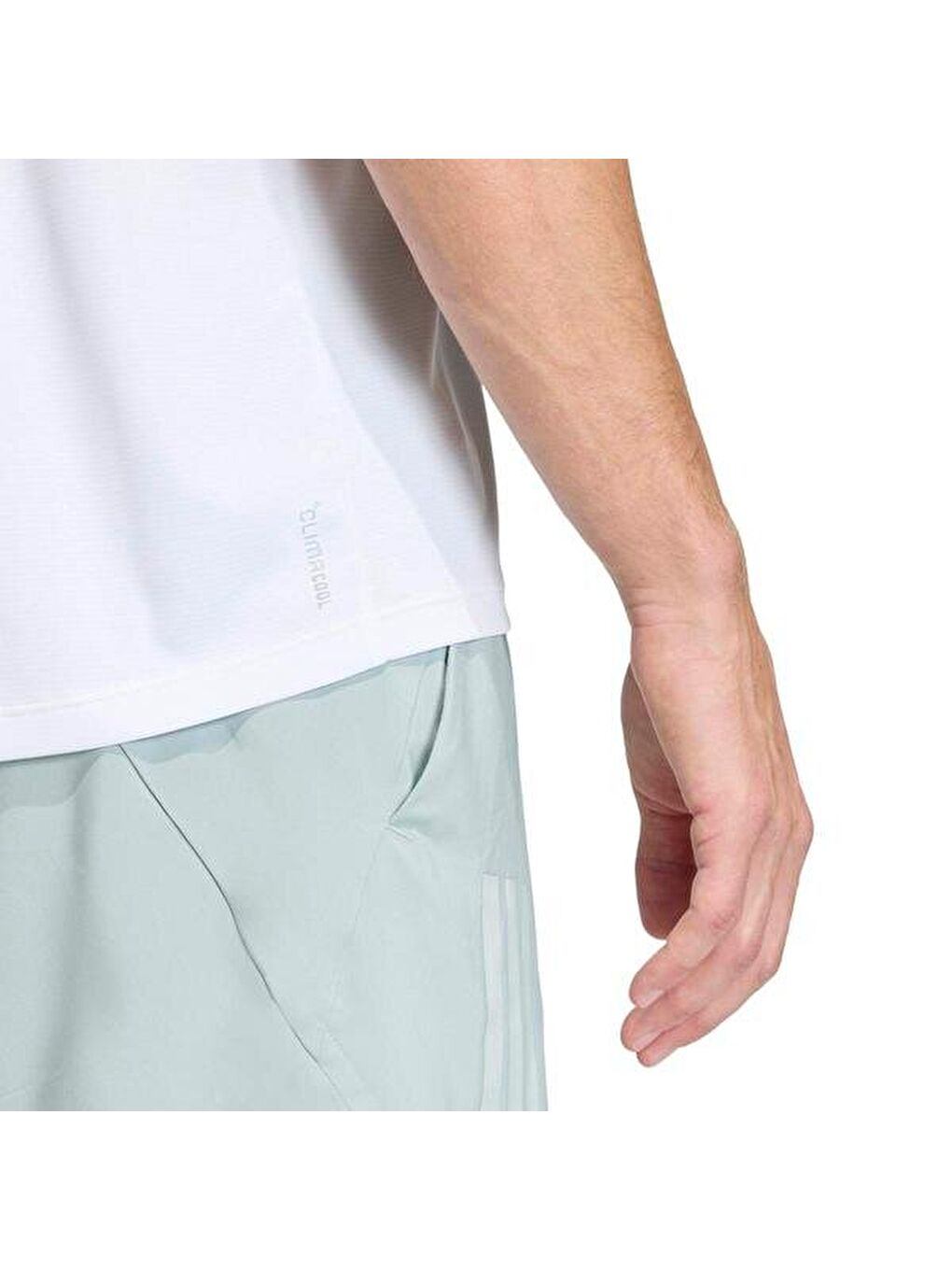 Running Essentials Erkek Beyaz Yuvarlak Yaka Atlet-3