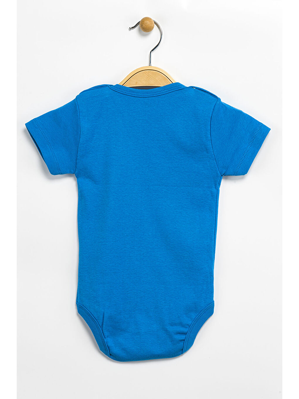 Mavi Erkek Kız Bebek Çıtçıtlı % 100 Pamuk Body & Zıbın-1