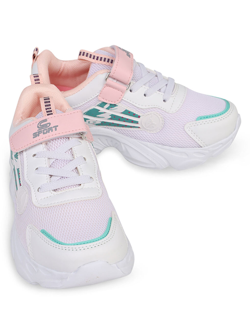 Sport Kız Çocuk Spor Ayakkabı 31-35 Numara Beyaz-Pembe-1