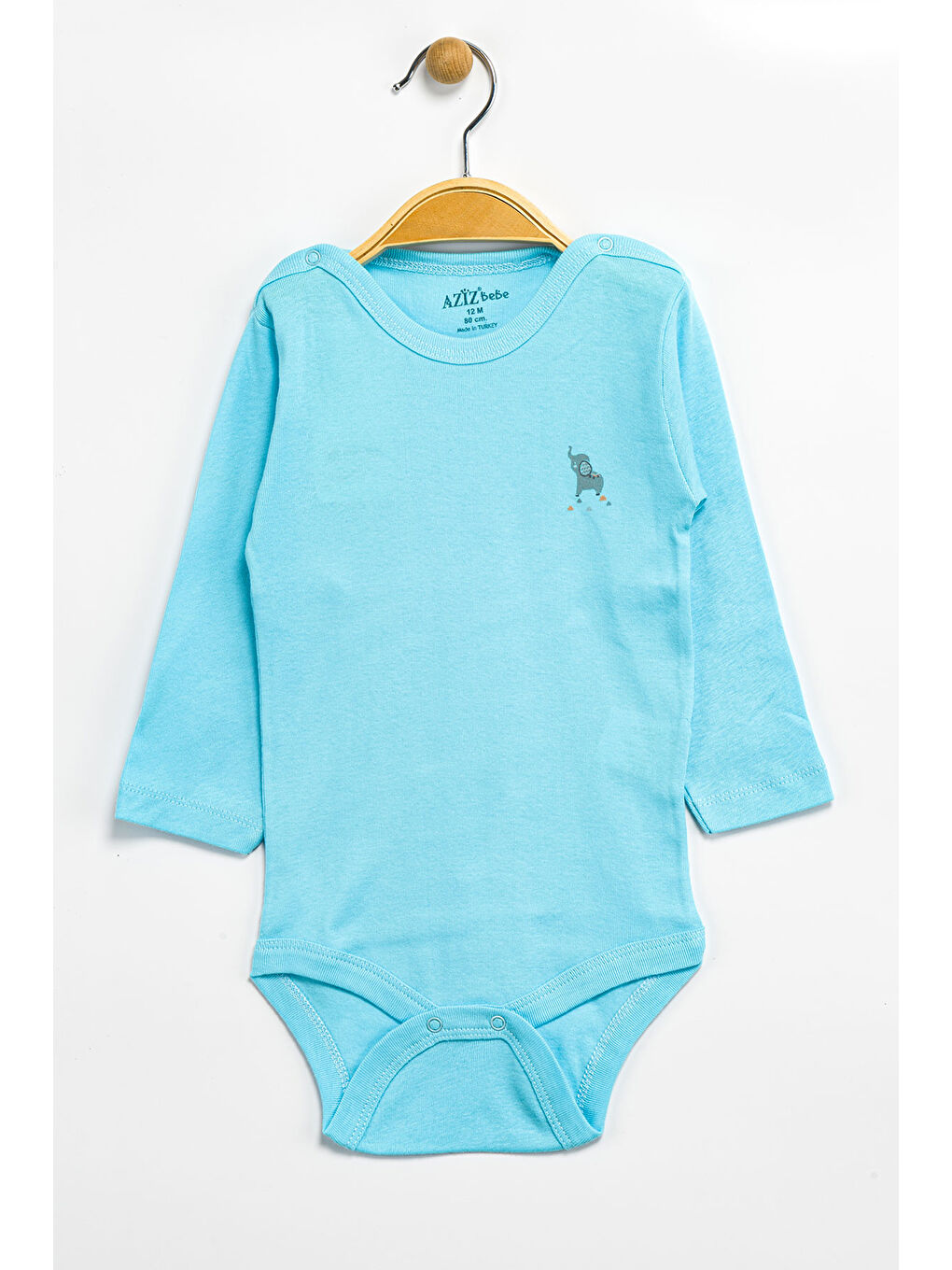 Yeşil Erkek Kız Bebek Çıtçıtlı % 100 Pamuk Body & Zıbın 0 Ay - 12 Ay