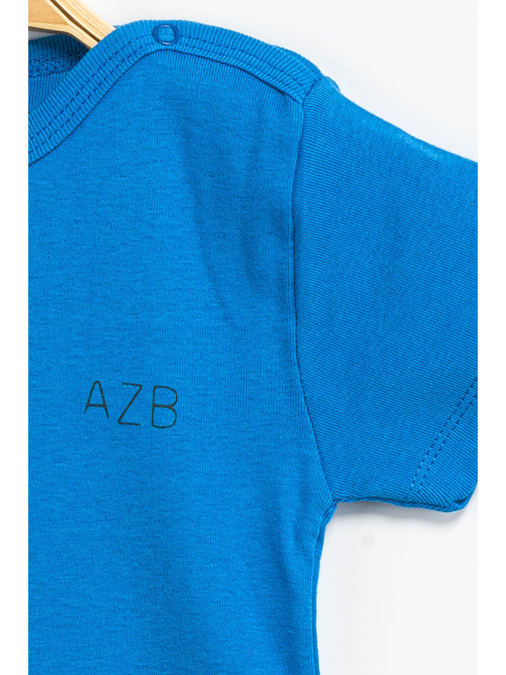 Mavi Erkek Kız Bebek Çıtçıtlı % 100 Pamuk Body & Zıbın-2