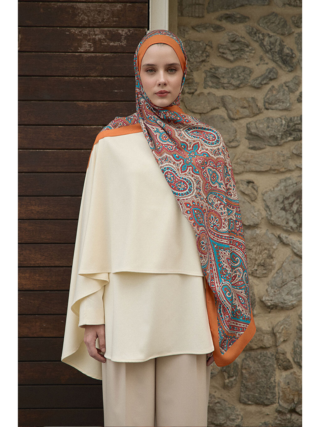 Turuncu Deluxe Şal Cinger Green-1