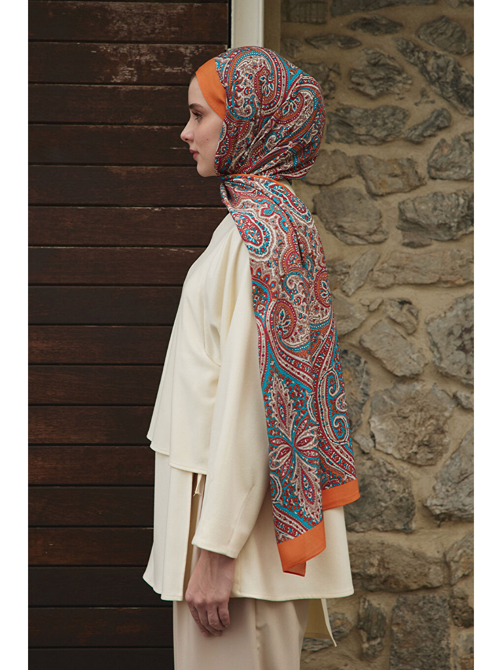 Turuncu Deluxe Şal Cinger Green-3