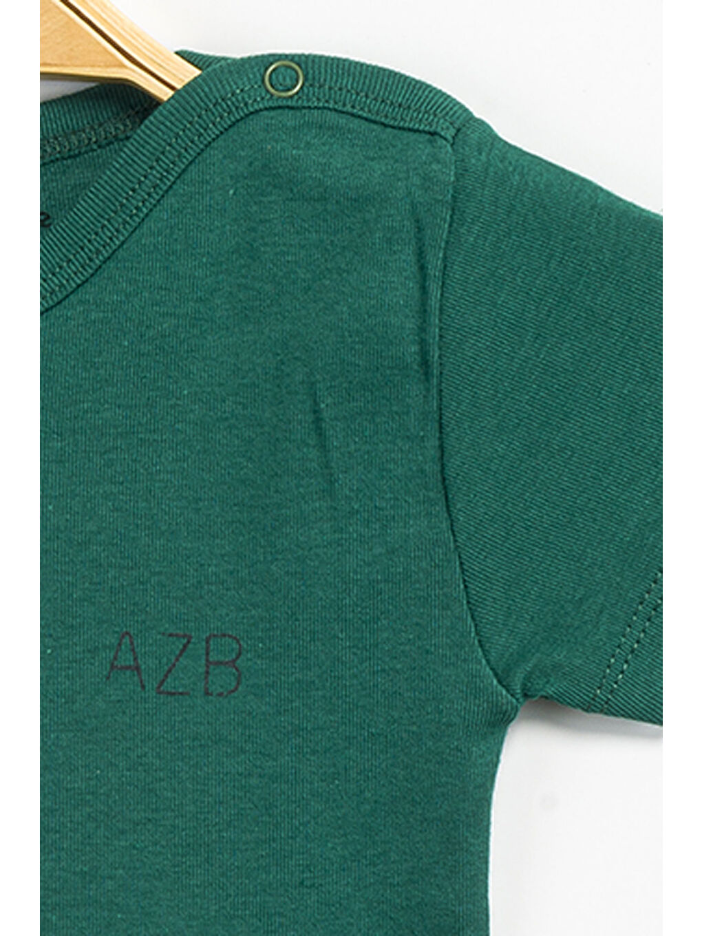 Yeşil Erkek Kız Bebek Çıtçıtlı % 100 Pamuk Body & Zıbın-2