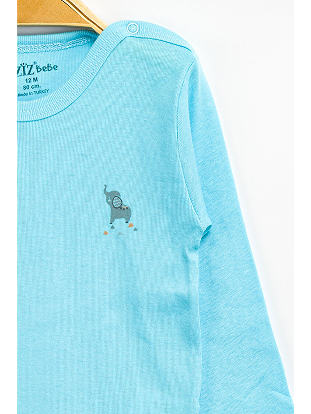 Yeşil Erkek Kız Bebek Çıtçıtlı % 100 Pamuk Body & Zıbın 0 Ay - 12 Ay-2