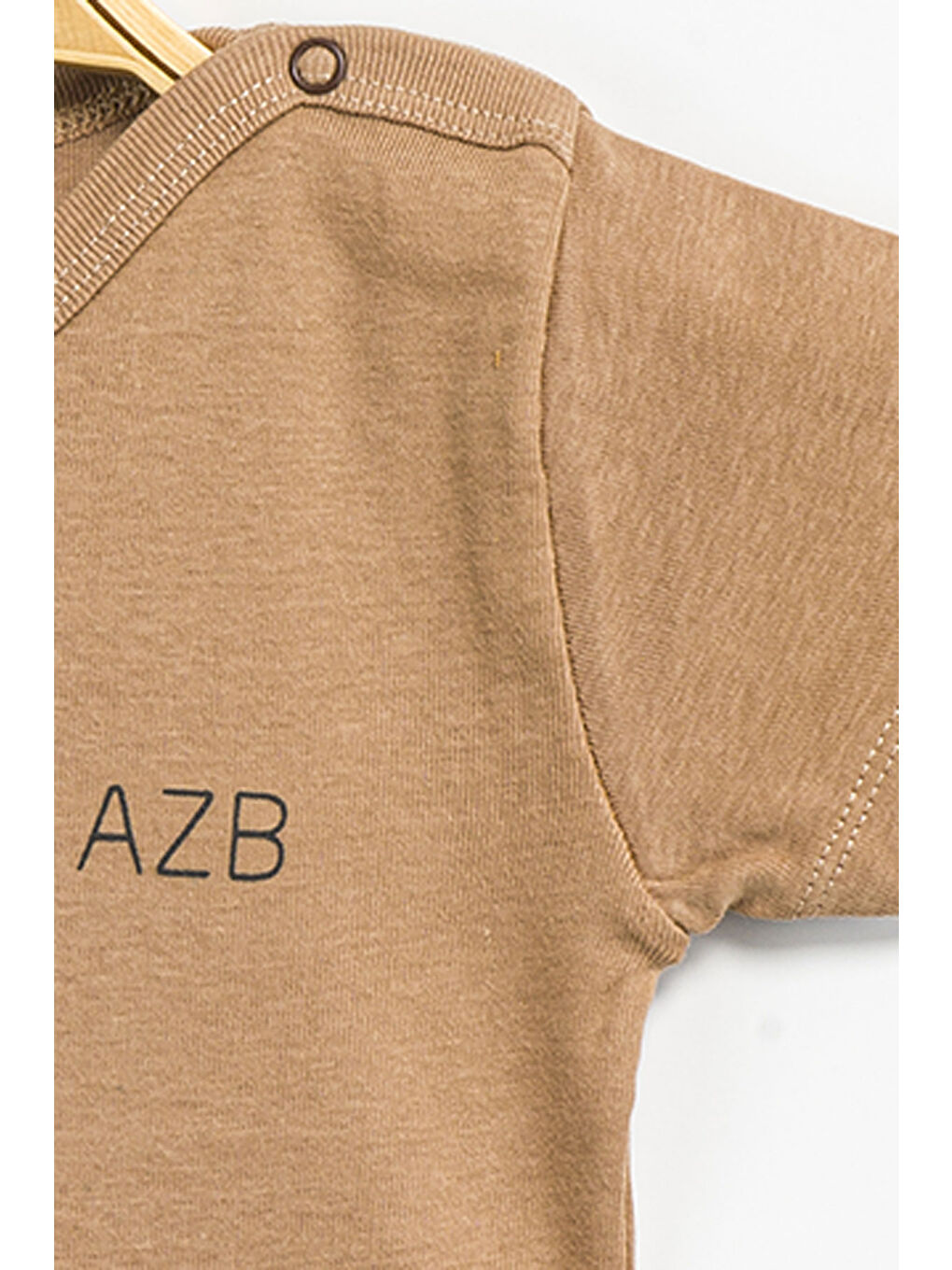 Kahverengi Erkek Kız Bebek Çıtçıtlı % 100 Pamuk Body & Zıbın-2