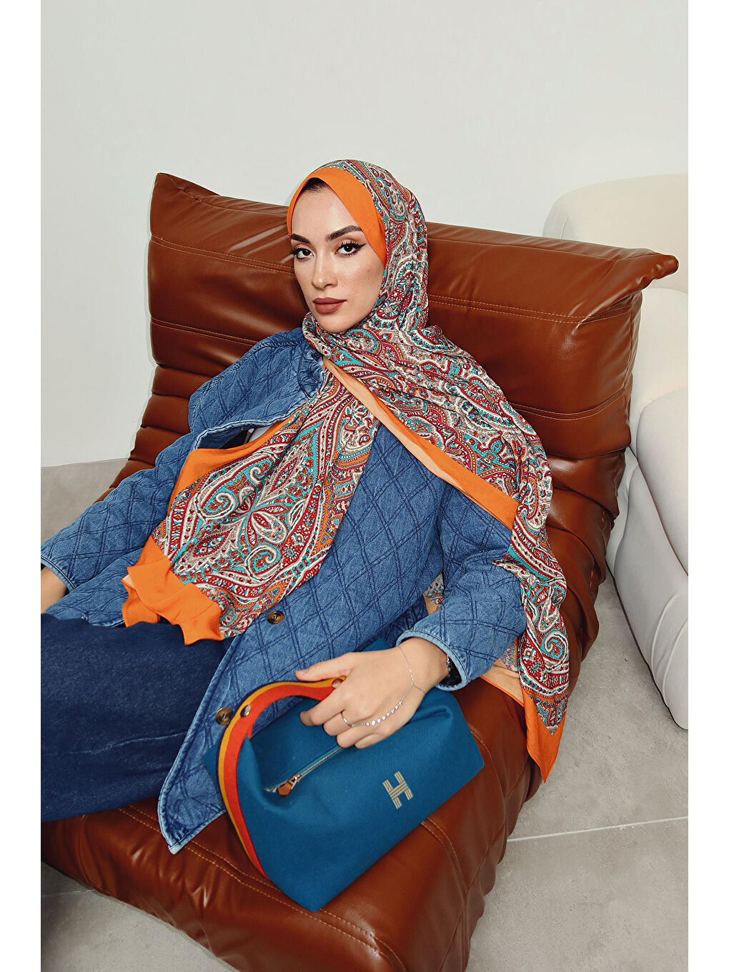 Turuncu Deluxe Şal Cinger Green-5