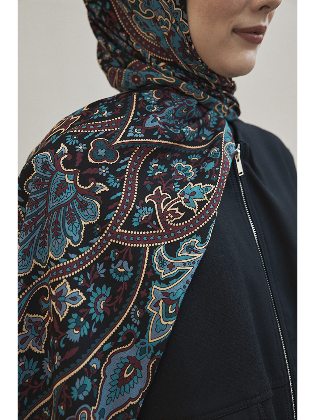 Siyah Deluxe Şal Sanvi-4