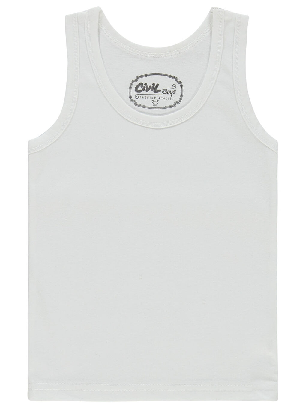 Boys Erkek Çocuk Atlet 2-12 Yaş Beyaz