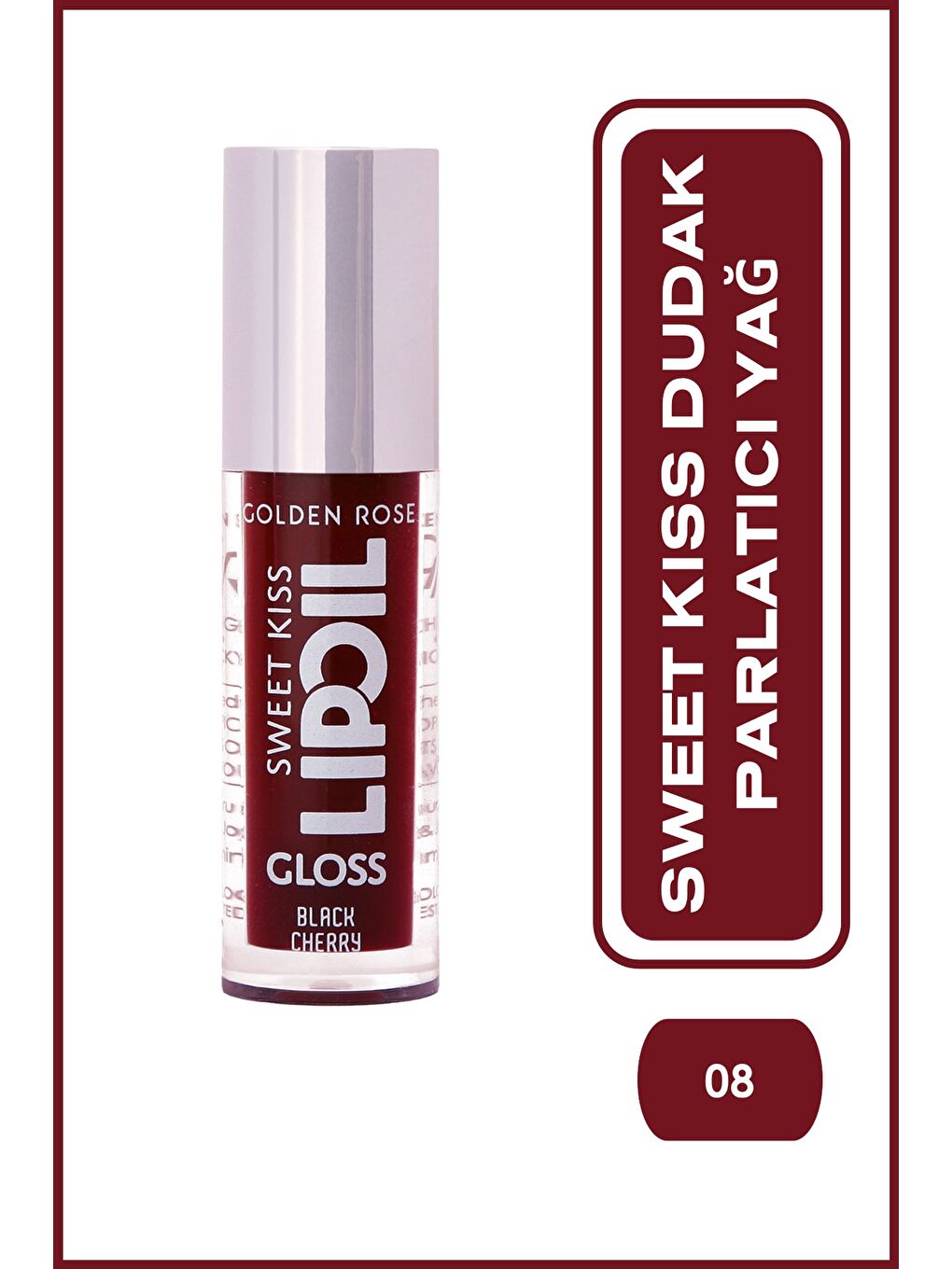 Sweet Kiss Lip Oil Gloss No:08 - Dudak Parlatıcı Yağ