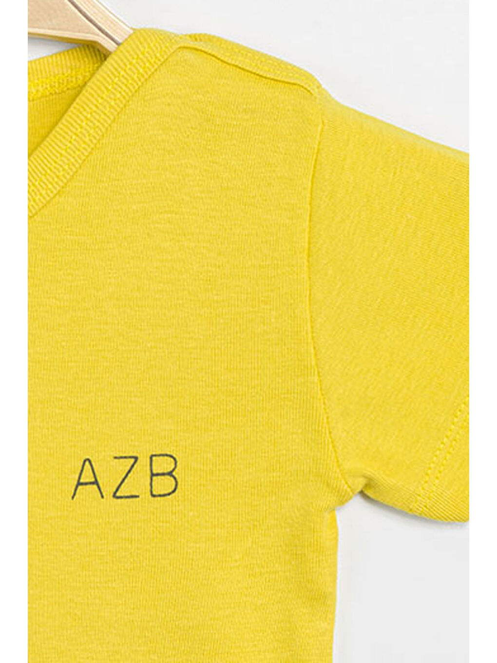 AZİZ BEBE Sari Erkek Kız Bebek Çıtçıtlı % 100 Pamuk Body & Zıbın - 2