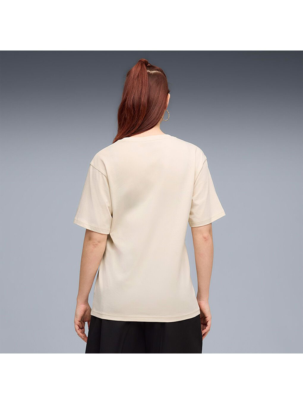 Essential Graphic Animal Kadın Bej Tişört-1