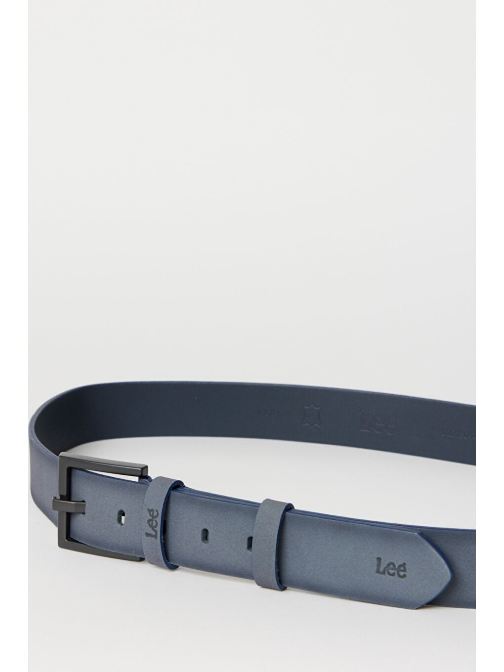 %100 Erkek Lacivert Deri Kemer-1