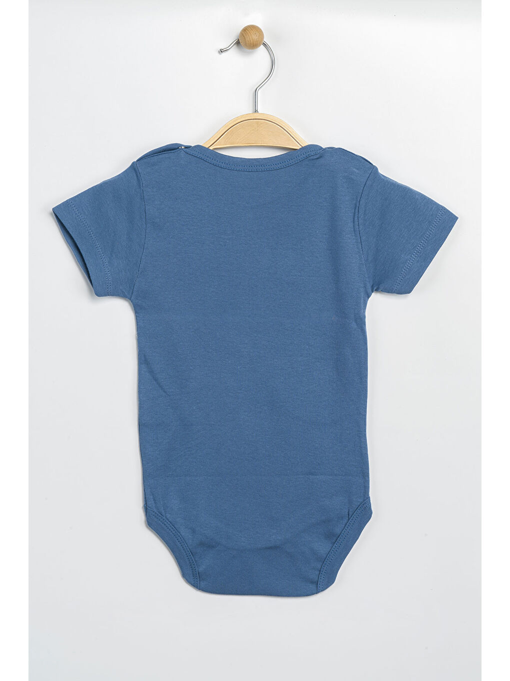 Mavi Erkek Kız Bebek Çıtçıtlı % 100 Pamuk Body & Zıbın-1