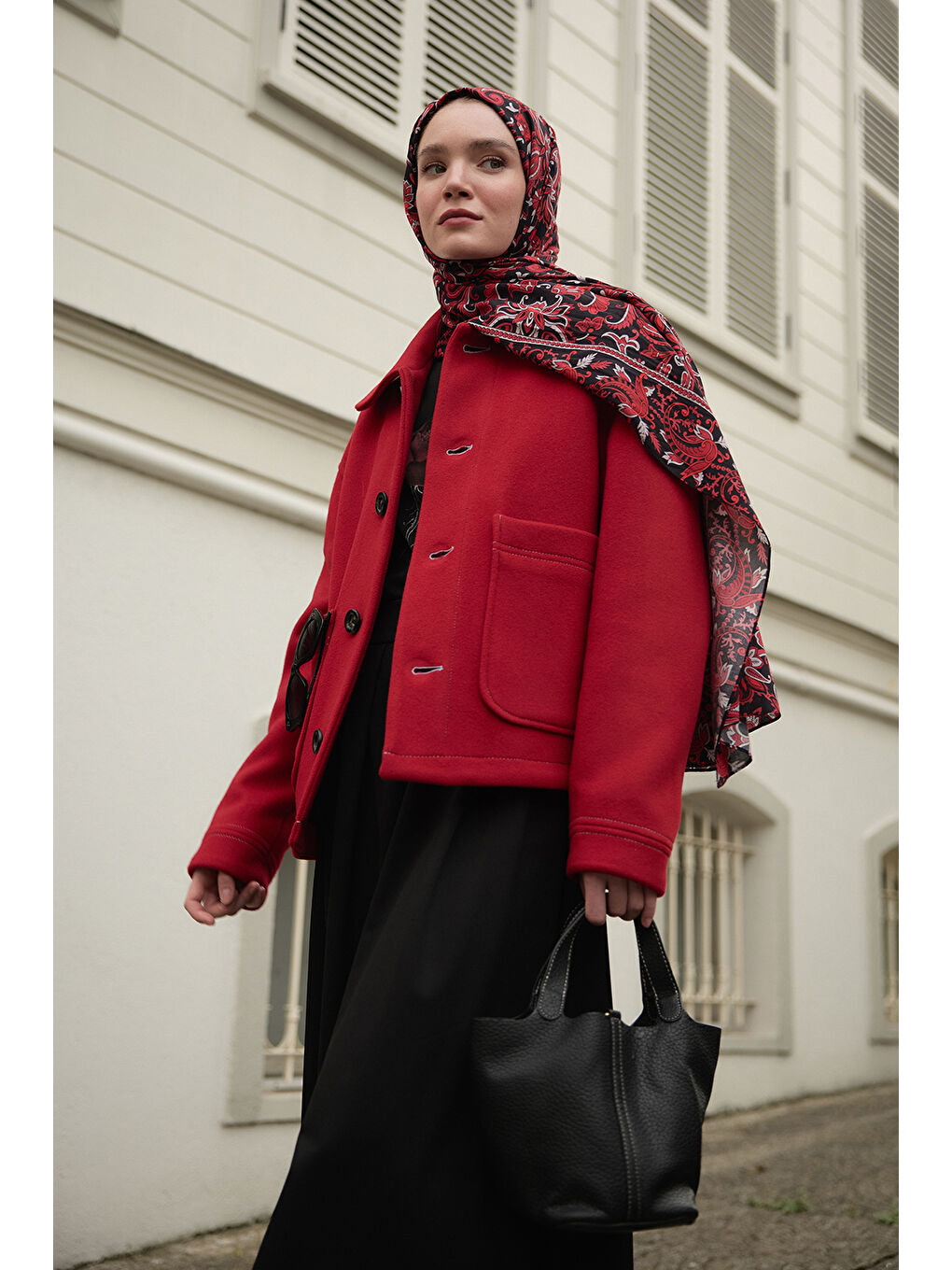 Kırmızı Deluxe Şal Red Love-1