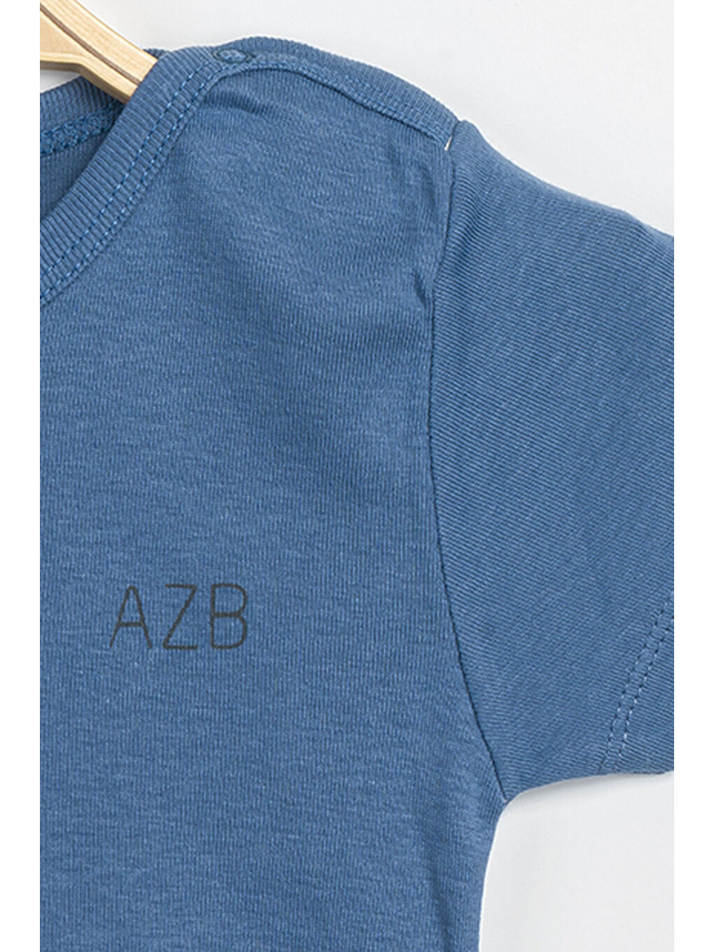 Mavi Erkek Kız Bebek Çıtçıtlı % 100 Pamuk Body & Zıbın-2