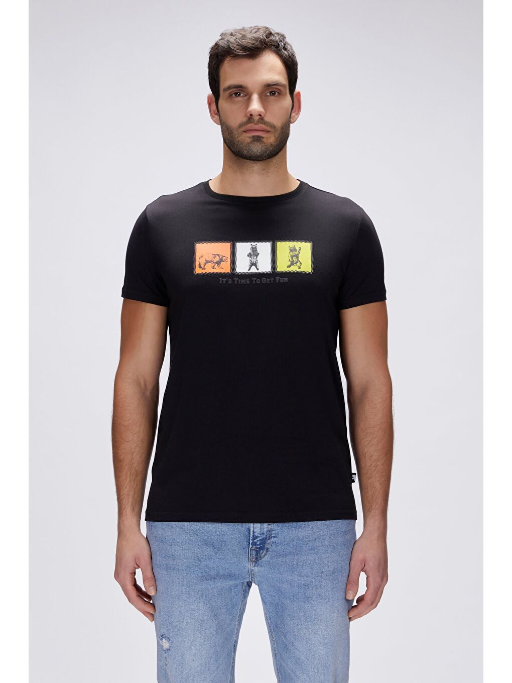 Entree Siyah Erkek Baskılı Tişört