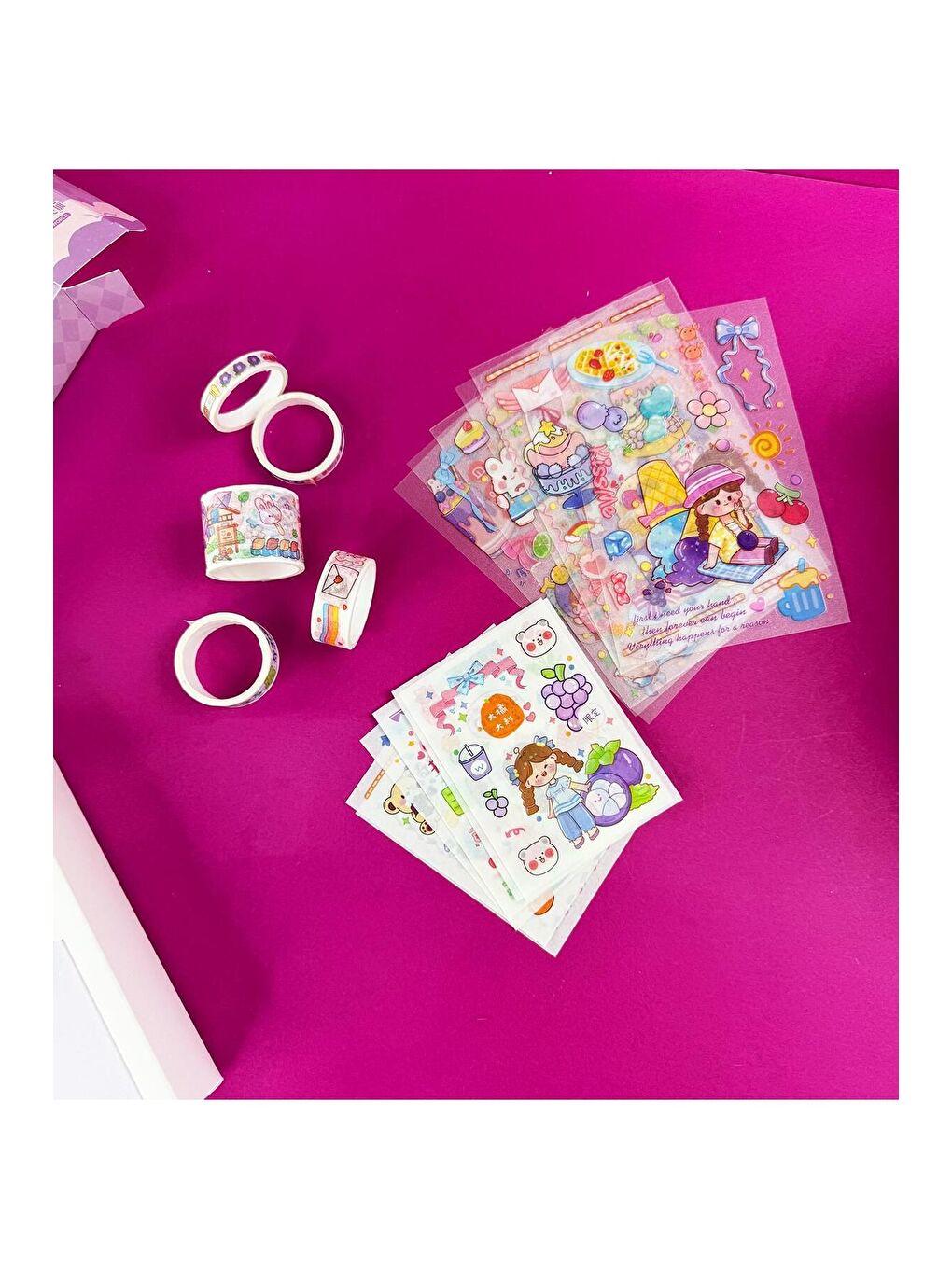 BAM HEDİYELİK EŞYA Sevimli Sticker Ve Bant Seti - 2