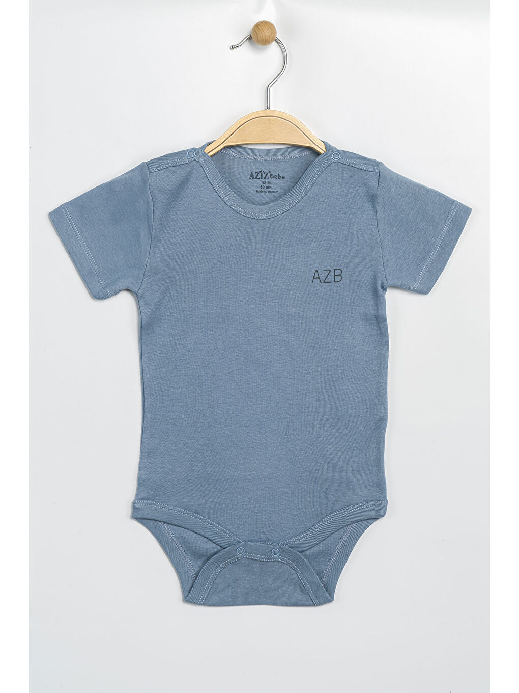 İndigo Erkek Kız Bebek Çıtçıtlı % 100 Pamuk Body & Zıbın