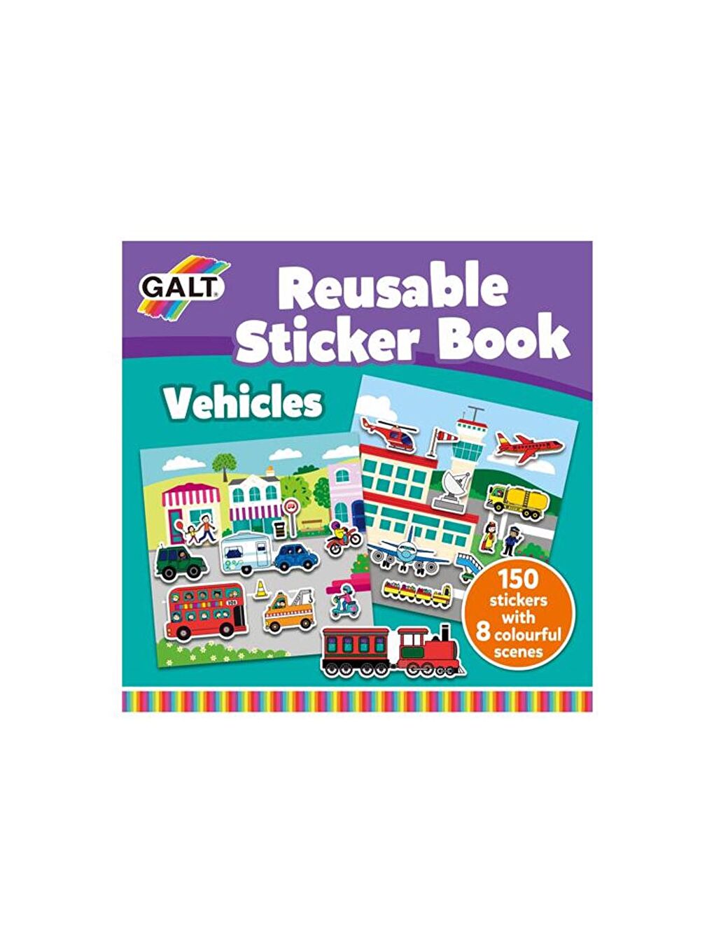 Galt Beyaz Reusable Sticker Book Vehicles