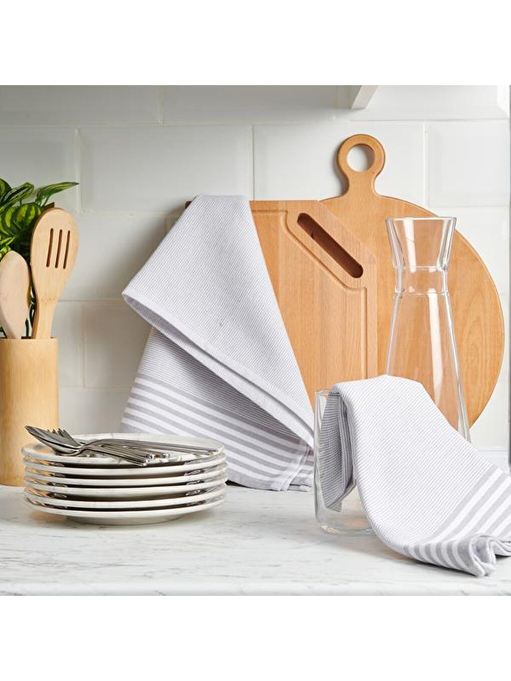 Sevilla 2'li Kurulama Bezi - Gri - 50x70 cm