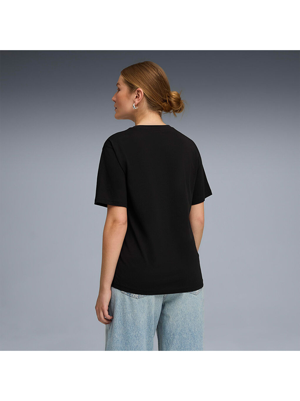 Essential Graphic Animal Kadın Siyah Tişört-1