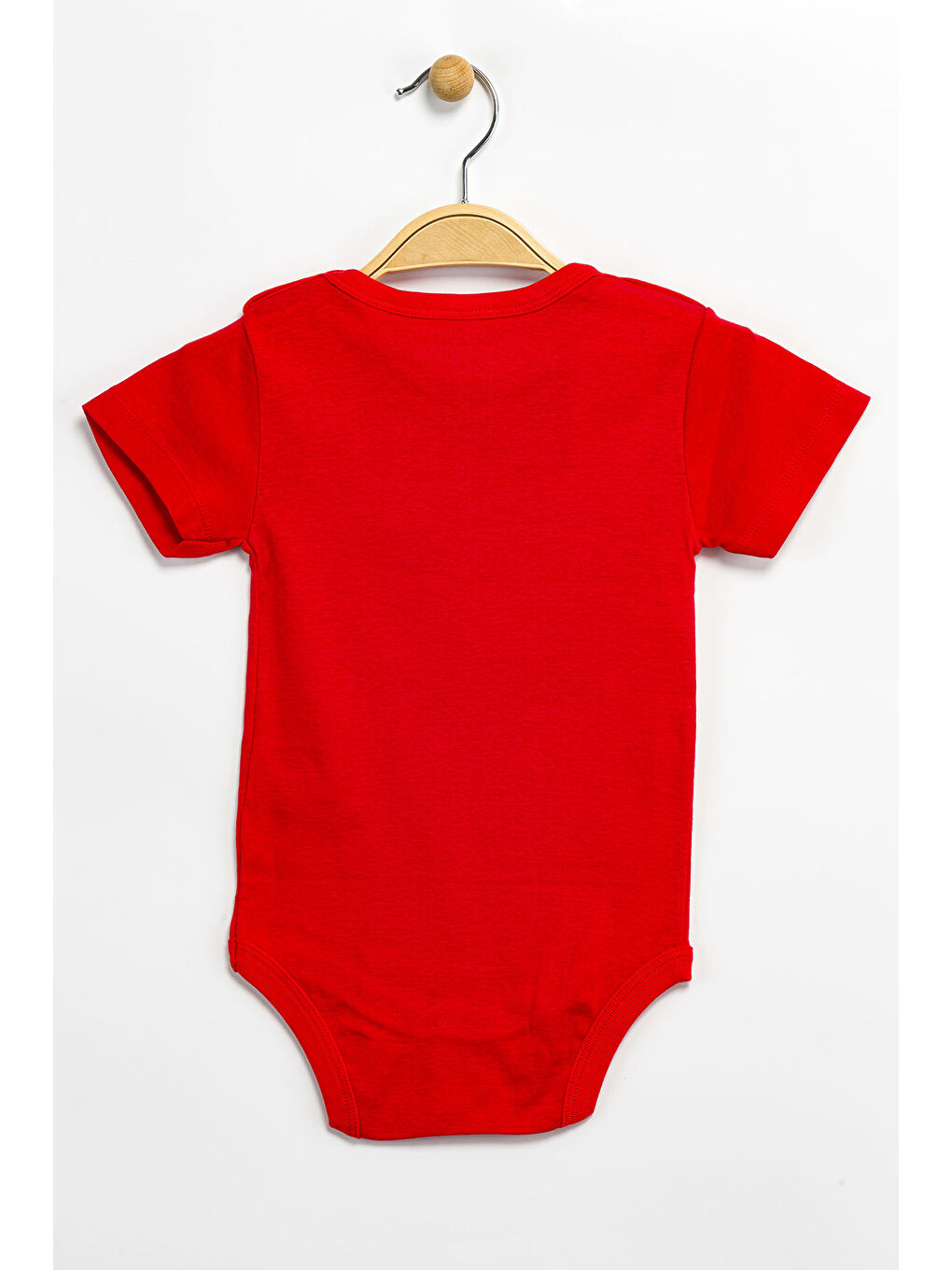 Kırmızı Erkek Kız Bebek Çıtçıtlı % 100 Pamuk Body & Zıbın-1