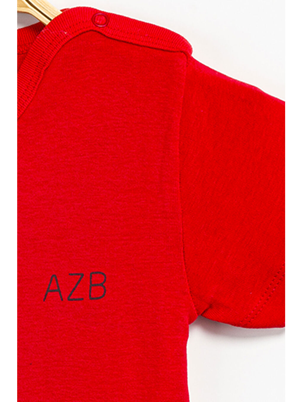 Kırmızı Erkek Kız Bebek Çıtçıtlı % 100 Pamuk Body & Zıbın-2