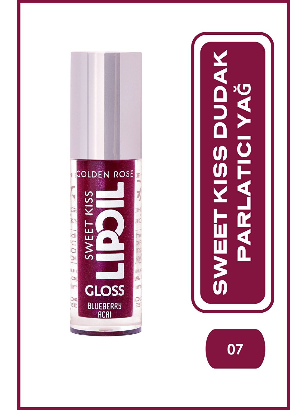 Sweet Kiss Lip Oil Gloss No:07 - Dudak Parlatıcı Yağ