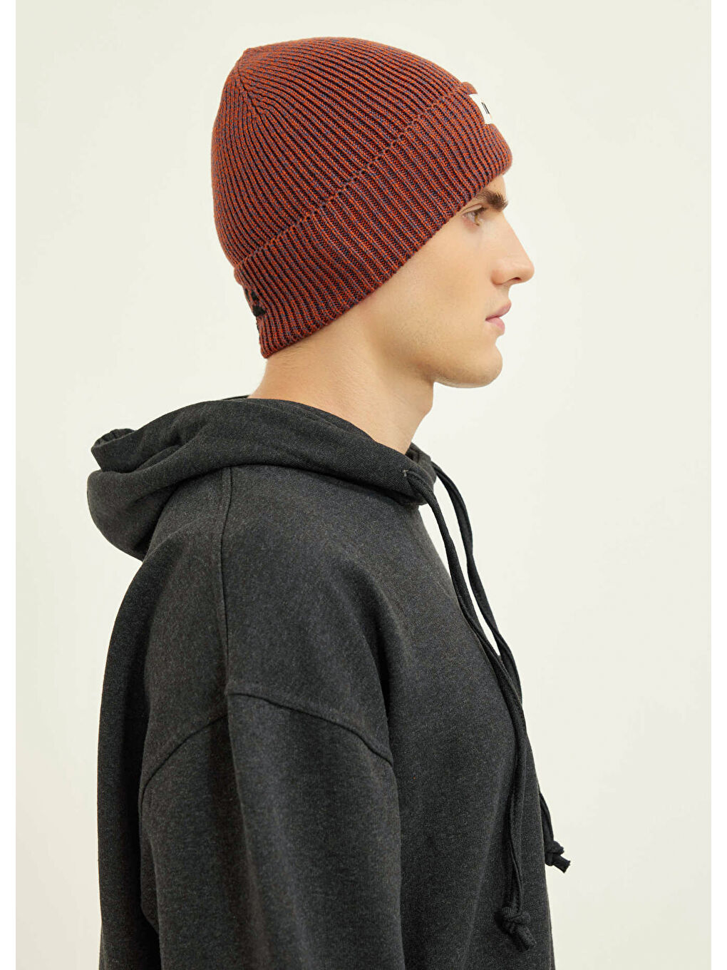 Kahverengi Nibruki Unisex Indigo Terracotta Örgü Bere-3