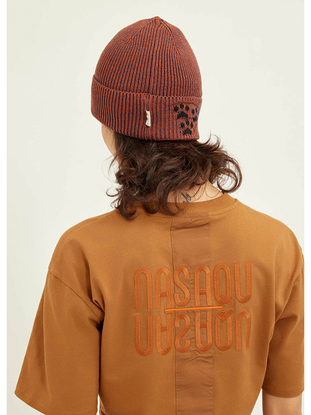 Kahverengi Nibruki Unisex Indigo Terracotta Örgü Bere-4