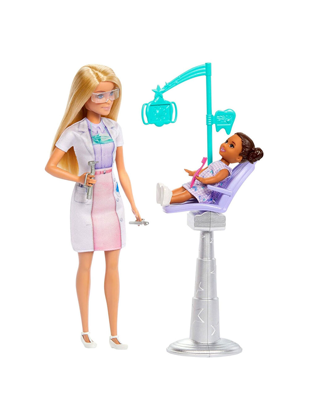 Barbie Bakım Temalı Kariyer Oyuncak Dişçi Seti Diş Hekimi Bebek JCR74-2