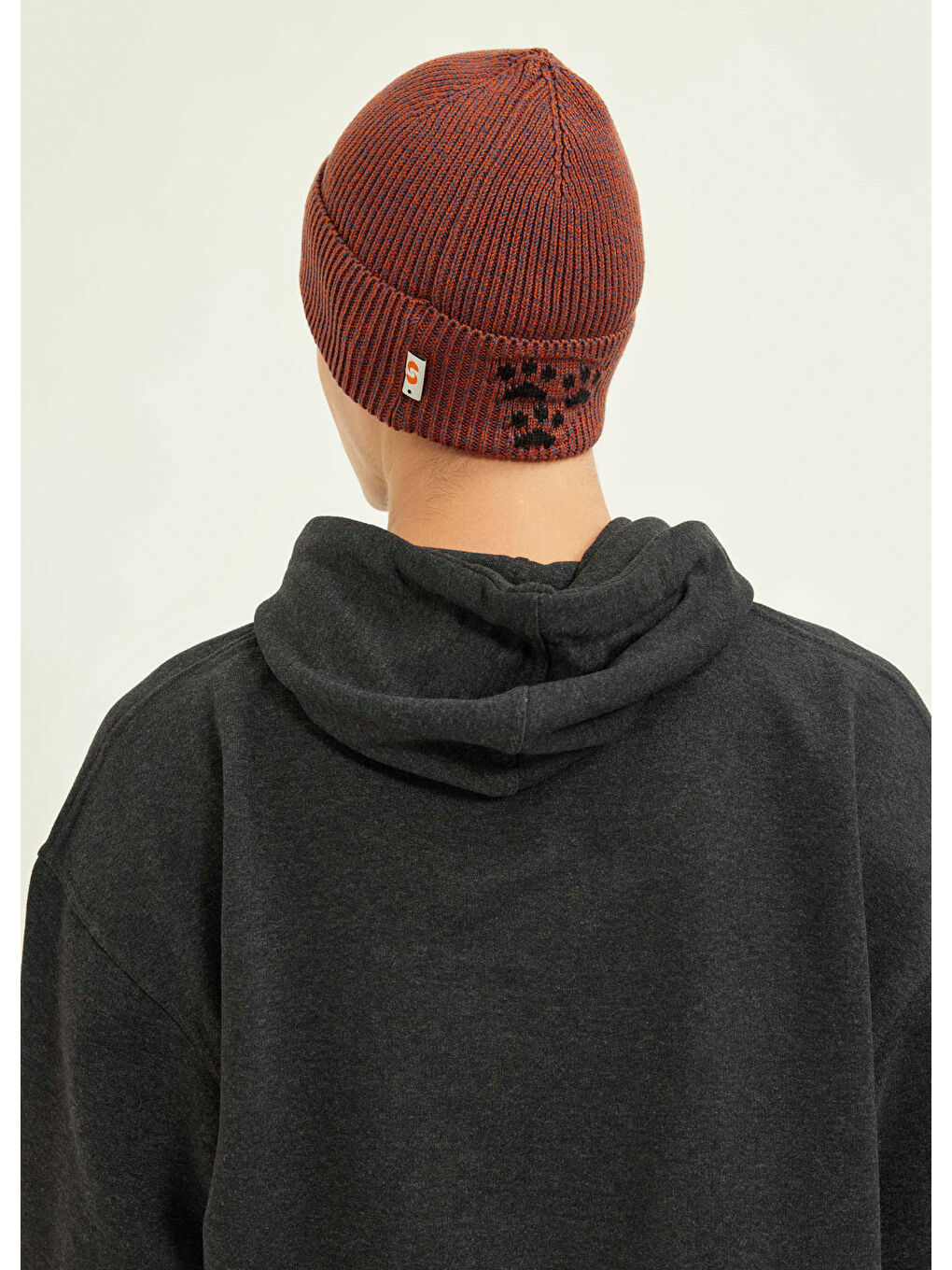 Kahverengi Nibruki Unisex Indigo Terracotta Örgü Bere-5