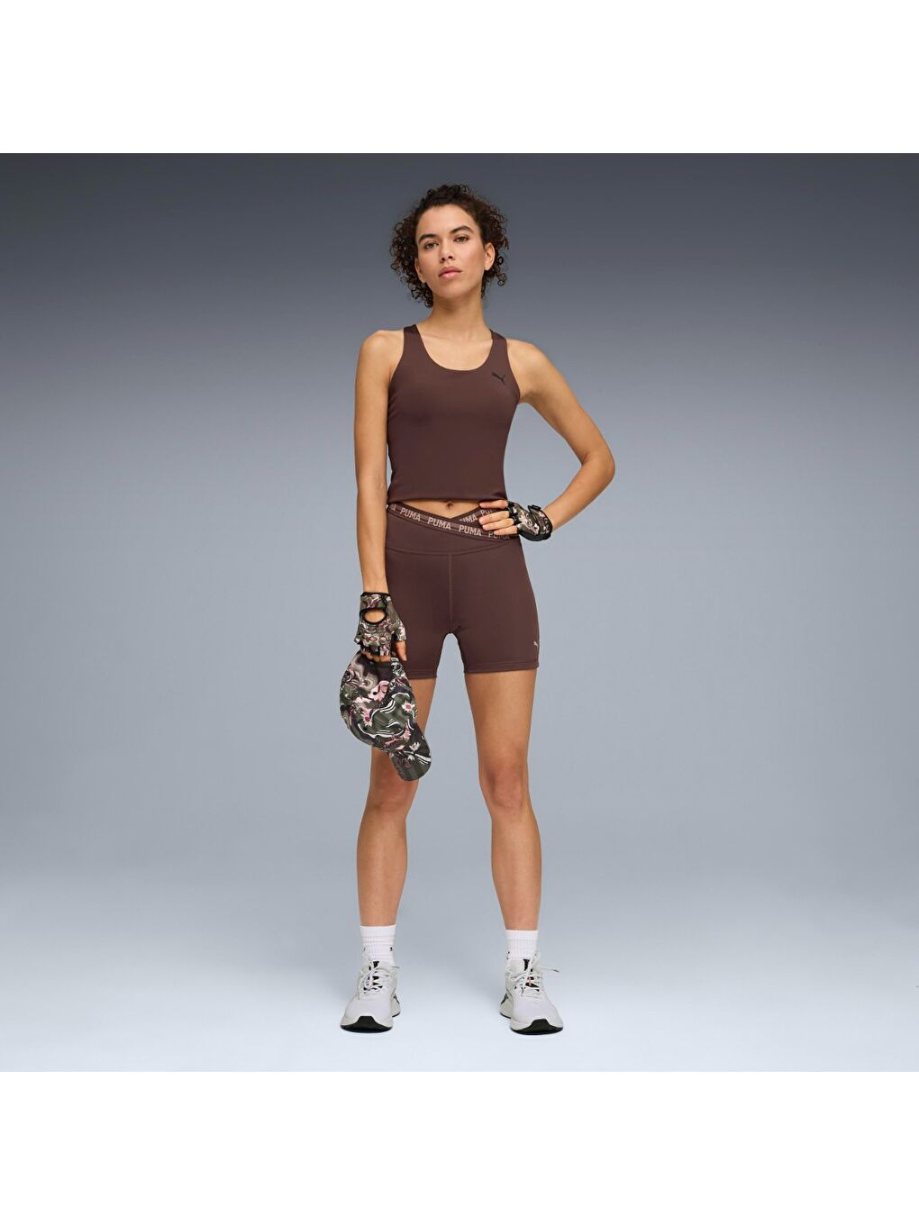 Strong Cf Short Kadın Kahverengi Tayt-2